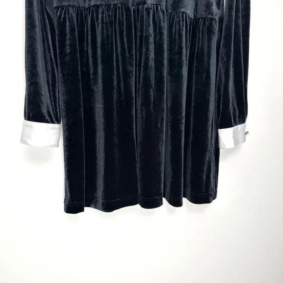 Modcloth Is It Wednesday Yet Mini Dress Black Velvet XL - Picture 5 of 10